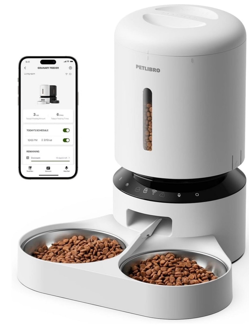 PETLIBRO Granary Smart Feeder Dual Bowl 5G WiFi Automatic Pet Feeder